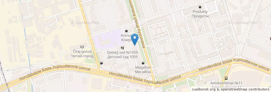 Mapa de ubicacion de Экономия en Rusia, Distrito Federal Central, Москва, Северный Административный Округ, Хорошёвский Район.