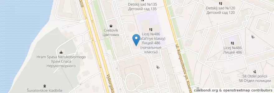Mapa de ubicacion de Экобокс en Russia, Northwestern Federal District, Leningrad Oblast, Saint Petersburg, Vyborgsky District, Округ Шувалово-Озерки.