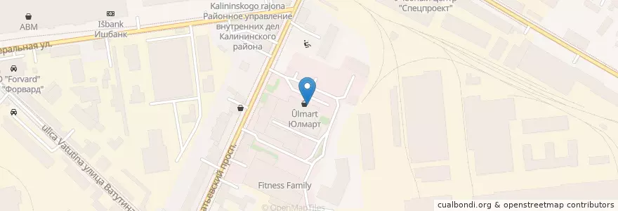 Mapa de ubicacion de Экобокс en Russie, District Fédéral Du Nord-Ouest, Oblast De Léningrad, Saint-Pétersbourg, Калининский Район, Финляндский Округ.
