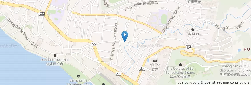 Mapa de ubicacion de 萊喀涮涮鍋 en 臺灣, 新北市, 淡水區.