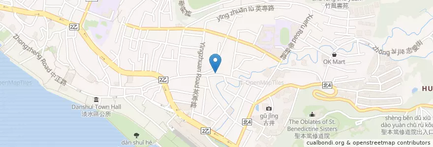 Mapa de ubicacion de 博愛六號冰店 en Тайвань, Новый Тайбэй, 淡水區.