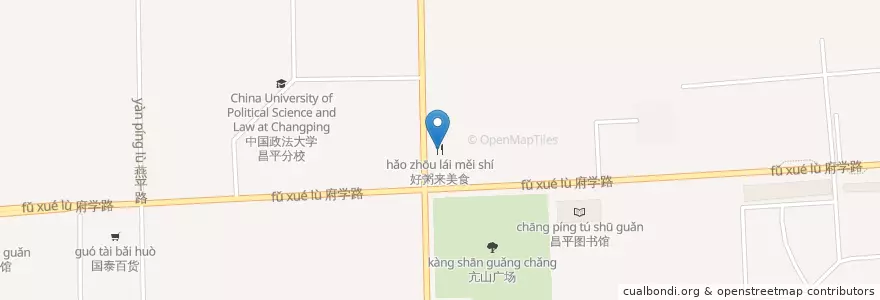 Mapa de ubicacion de 好粥来美食 en China, Beijing, Hebei, Changping District.