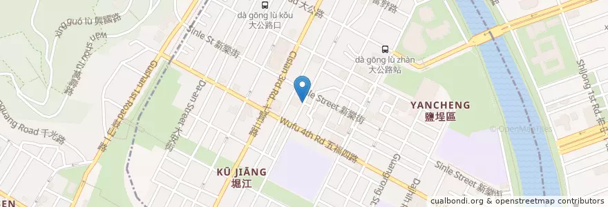 Mapa de ubicacion de 阿進切仔麵 en Tayvan, Kaohsiung, 鹽埕區.