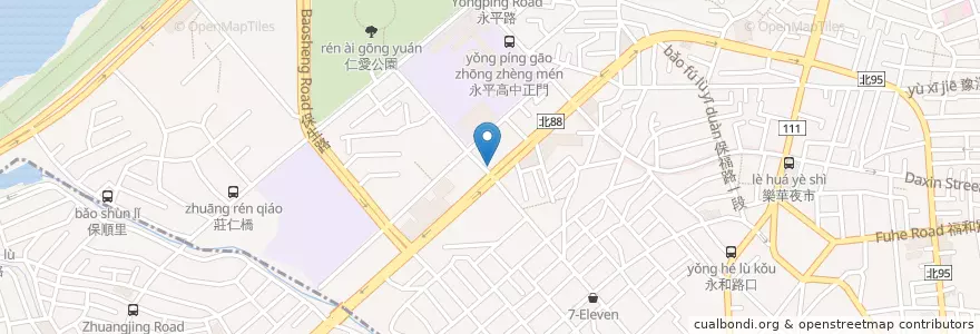 Mapa de ubicacion de 麥當勞 en تايوان, تايبيه الجديدة, 永和區.