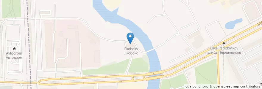 Mapa de ubicacion de Экобокс en Russie, District Fédéral Du Nord-Ouest, Oblast De Léningrad, Saint-Pétersbourg, Красногвардейский Район, Округ Пороховые.