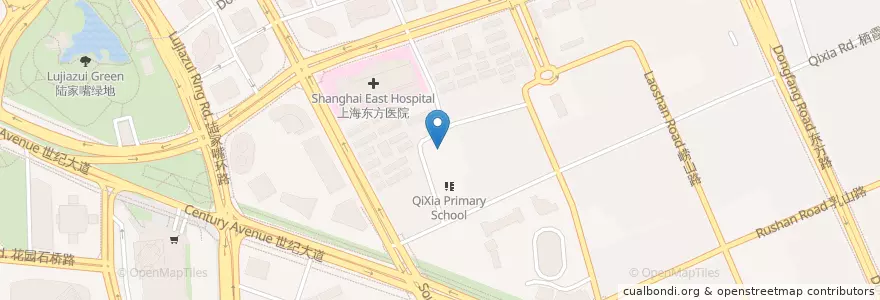 Mapa de ubicacion de DongChang kindergarten en Chine, Shanghai, District De Pudong.