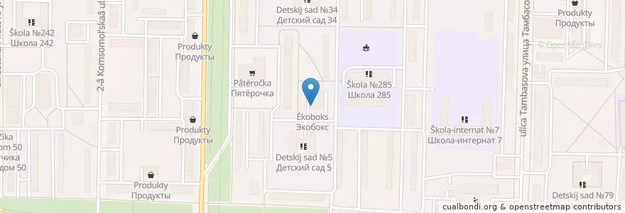 Mapa de ubicacion de Экобокс en Russia, Northwestern Federal District, Leningrad Oblast, Saint Petersburg, Красносельский Район, Округ Константиновское.
