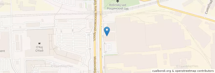 Mapa de ubicacion de Экобокс en Russia, Northwestern Federal District, Leningrad Oblast, Saint Petersburg, Московский Район, Округ Московская Застава.