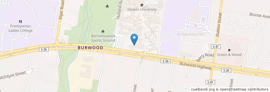 Mapa de ubicacion de Mrs Robinson en 오스트레일리아, Victoria, City Of Whitehorse.
