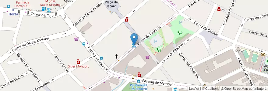Mapa de ubicacion de 293 - Petrarca 44 en 西班牙, Catalunya, Barcelona, Barcelonès, Barcelona.