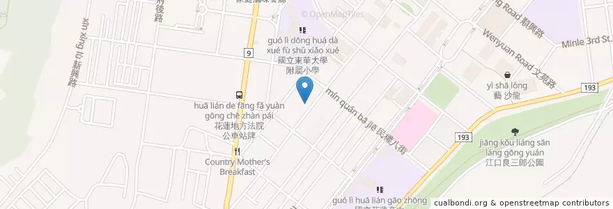 Mapa de ubicacion de 綠思藥局 en Taiwan, Taiwan Province, Hualien County, Hualien City.