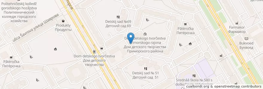 Mapa de ubicacion de Экобокс en Rusia, Северо-Западный Федеральный Округ, Óblast De Leningrado, San Petersburgo, Приморский Район, Округ Юнтолово.