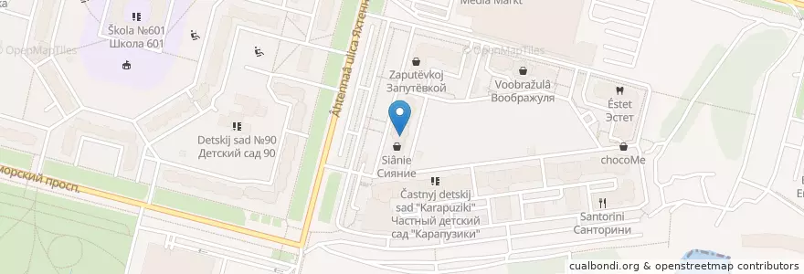 Mapa de ubicacion de Экобокс en Russland, Föderationskreis Nordwest, Oblast Leningrad, Sankt Petersburg, Приморский Район, Округ № 65.