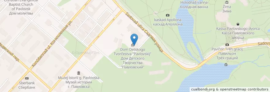 Mapa de ubicacion de Экобокс en Russia, Northwestern Federal District, Leningrad Oblast, Saint Petersburg, Пушкинский Район, Pavlovsk.