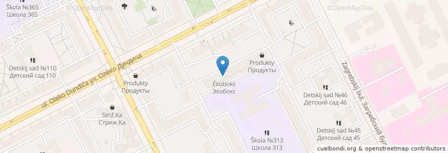 Mapa de ubicacion de Экобокс en Russland, Föderationskreis Nordwest, Oblast Leningrad, Sankt Petersburg, Фрунзенский Район, Балканский Округ.