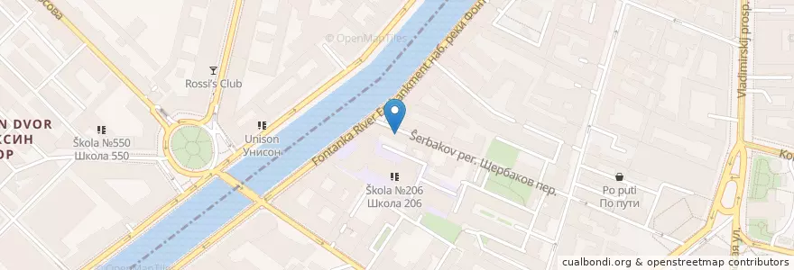 Mapa de ubicacion de Экобокс en 俄罗斯/俄羅斯, Северо-Западный Федеральный Округ, 列宁格勒州, Санкт-Петербург, Центральный Район.