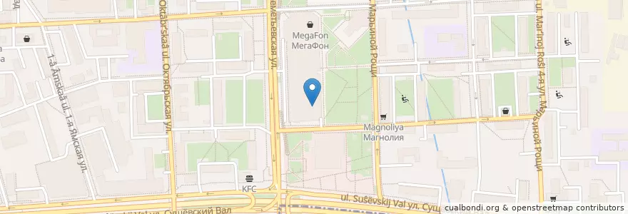 Mapa de ubicacion de Крошка Картошка en Rusia, Distrito Federal Central, Москва, Северо-Восточный Административный Округ, Район Марьина Роща.