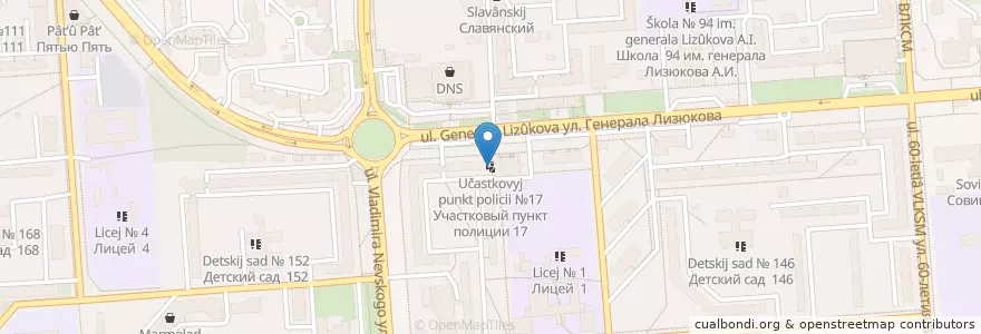 Mapa de ubicacion de Участковый пункт полиции №17 en Russia, Central Federal District, Voronezh Oblast, Voronezh.