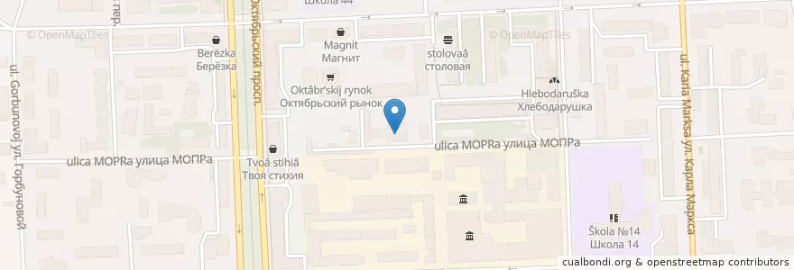 Mapa de ubicacion de Военная автомобильная инспекция en ロシア, 沿ヴォルガ連邦管区, キーロフ州, キーロフ管区.