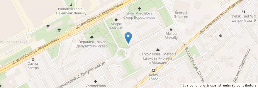 Mapa de ubicacion de Участковый пункт полиции №57 en Russia, Distretto Federale Centrale, Oblast' Di Voronež, Городской Округ Воронеж.