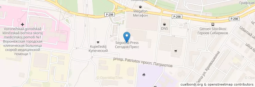 Mapa de ubicacion de Участковый пункт полиции №61 en Rusland, Centraal Federaal District, Oblast Voronezj, Городской Округ Воронеж.