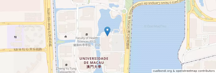 Mapa de ubicacion de Pacific Coffee en China, Universidade De Macau Em Ilha De Montanha 澳門大學橫琴校區, Macau, Guangdong, Taipa, Zhuhai City, 嘉模堂區 Nossa Senhora Do Carmo, Xiangzhou District.