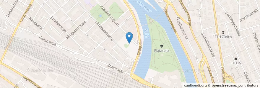 Mapa de ubicacion de Carparkplatz en Suisse, Zurich, District De Zurich, Zurich.