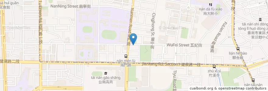 Mapa de ubicacion de 舞飛日式燒肉 en 臺灣, 臺南市, 南區.