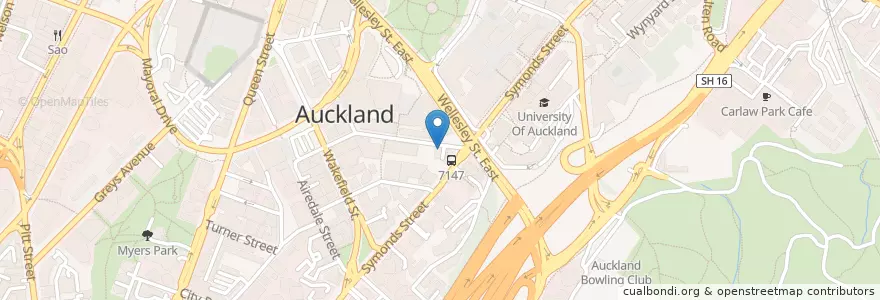 Mapa de ubicacion de Craven A en Nouvelle-Zélande, Auckland, Waitematā.