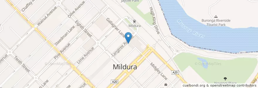 Mapa de ubicacion de Midura Brewery Pub en 澳大利亚, 维多利亚州, Rural City Of Mildura.