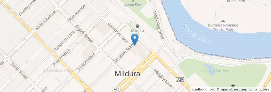 Mapa de ubicacion de Stefano's en Australie, Victoria, Rural City Of Mildura.