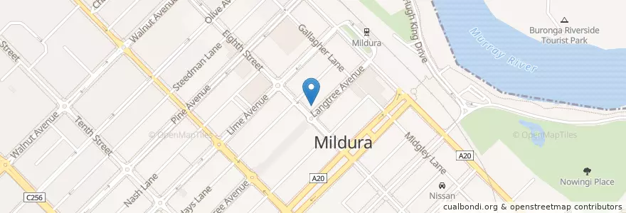 Mapa de ubicacion de Subway en Australie, Victoria, Rural City Of Mildura.