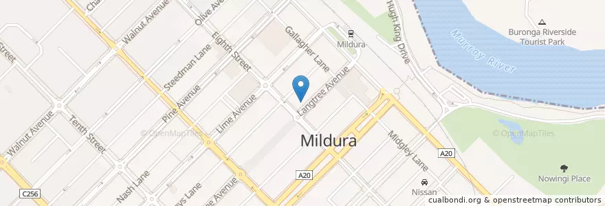 Mapa de ubicacion de The Office en Australia, Victoria, Rural City Of Mildura.