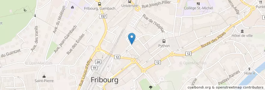 Mapa de ubicacion de Restaurant Pizzeria La Nonna en Schweiz/Suisse/Svizzera/Svizra, Fribourg/Freiburg, District De La Sarine, Fribourg - Freiburg.