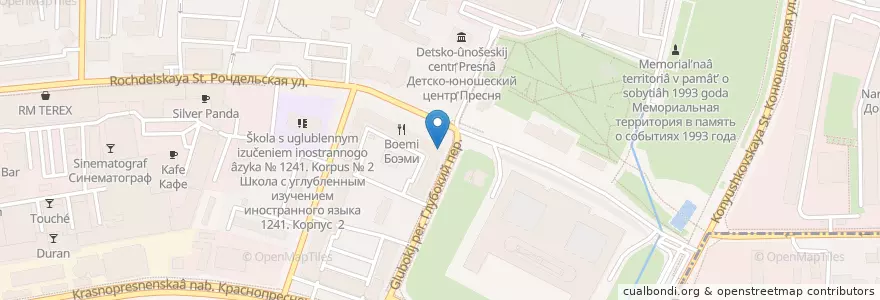 Mapa de ubicacion de Волконский en Rusland, Centraal Federaal District, Moskou, Центральный Административный Округ, Пресненский Район.
