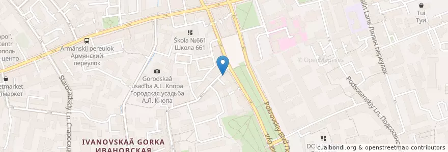Mapa de ubicacion de M!crobe en Russland, Föderationskreis Zentralrussland, Moskau, Zentraler Verwaltungsbezirk, Rajon Basmanny.