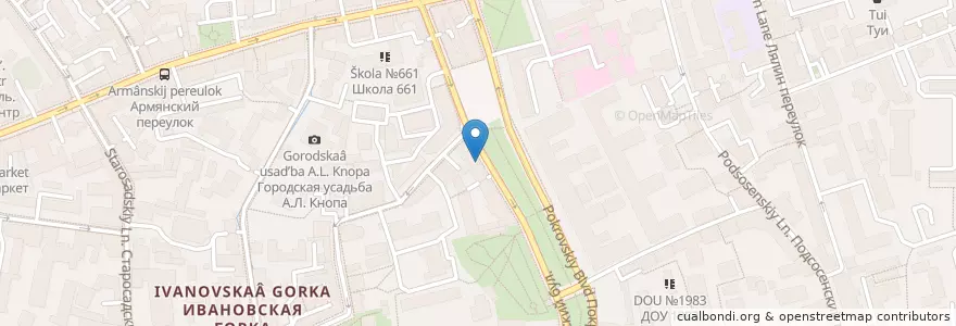 Mapa de ubicacion de Mono Bar en Rusia, Distrito Federal Central, Москва, Distrito Administrativo Central, Басманный Район.