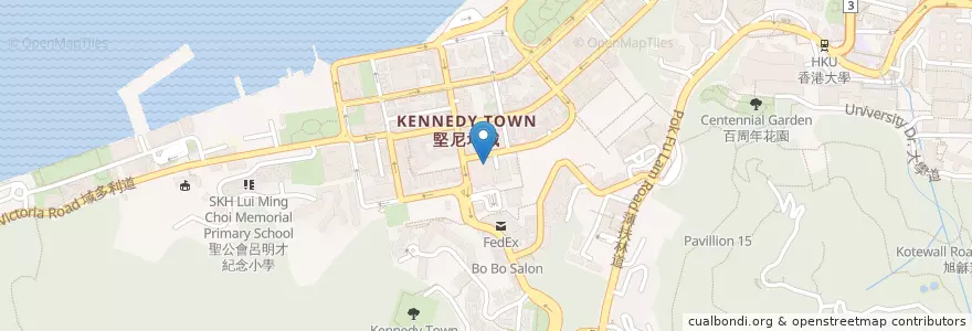 Mapa de ubicacion de 利隆火鍋食店 en China, Cantão, Hong Kong, Ilha De Hong Kong, Novos Territórios, 中西區 Central And Western District.