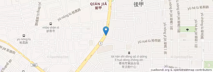 Mapa de ubicacion de 長春素食 (中華店) en تايوان, تاينان, 東區.