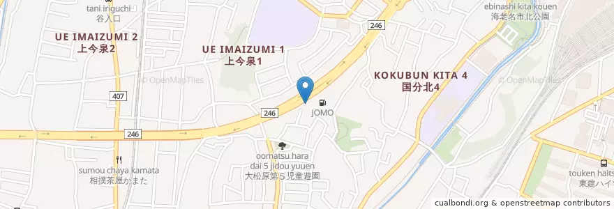Mapa de ubicacion de エネオス en Japonya, 神奈川県, 海老名市.