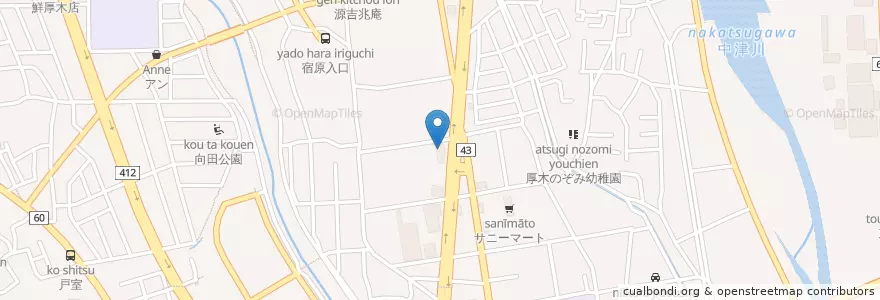 Mapa de ubicacion de 昭和シェル 厚木妻田SS en Япония, Канагава, Ацуги.