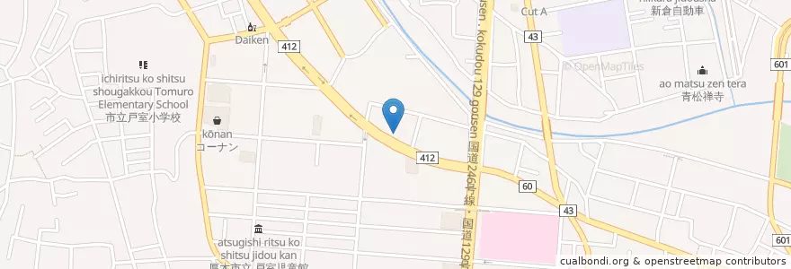 Mapa de ubicacion de バーミヤン en 日本, 神奈川県, 厚木市.