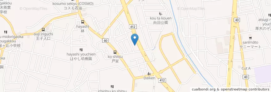 Mapa de ubicacion de ESSO en Japan, 神奈川県, 厚木市.