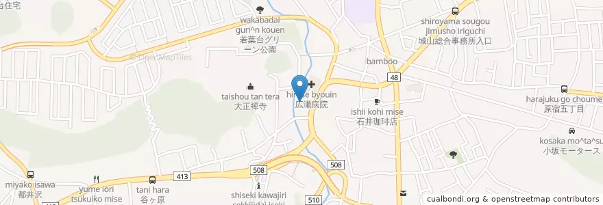 Mapa de ubicacion de マクドナルド en اليابان, كاناغاوا, 相模原市, 緑区.