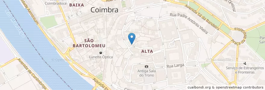 Mapa de ubicacion de Cabido Bar en 葡萄牙, Centro, Baixo Mondego, Coimbra, Coimbra, Sé Nova, Santa Cruz, Almedina E São Bartolomeu.