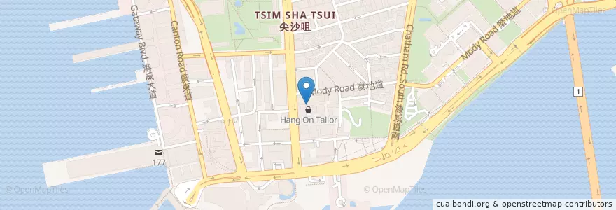 Mapa de ubicacion de Taj Mahal Club en Çin, Guangdong, Hong Kong, Yeni Bölgeler, 油尖旺區 Yau Tsim Mong District.