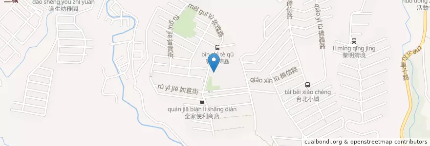 Mapa de ubicacion de 吉祥里活動中心 en Taiwan, 新北市, 新店區.