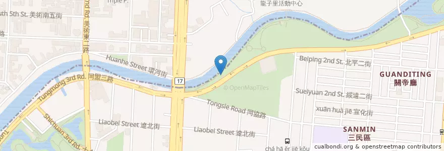 Mapa de ubicacion de 萬應公廟 en 臺灣, 高雄市, 鼓山區, 三民區.
