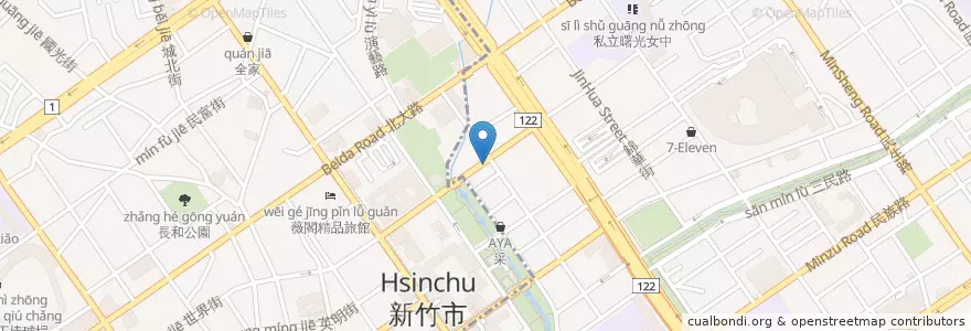 Mapa de ubicacion de 籽田野菜屋 en تایوان, 臺灣省, سینچو, 東區.