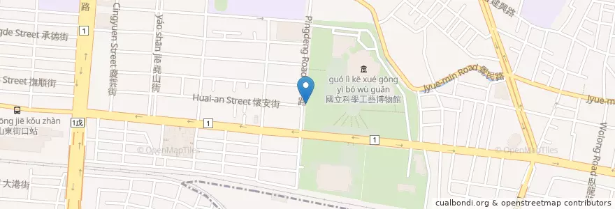 Mapa de ubicacion de 科工館停車場 en تايوان, كاوهسيونغ, 三民區.